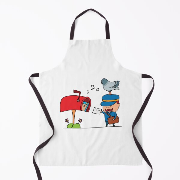 Item preview, kids drawing cute mailman with pigeon designed and sold by wordspotrayal.