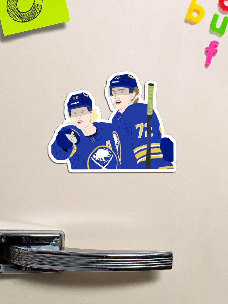 rasmus dahlin and tage thompson goal celebration Magnet for Sale by aksav