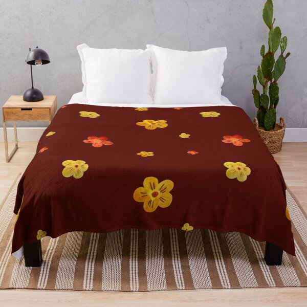 Artikelvorschau, Flower red yellow orange simple seamless pattern red entworfen und verkauft von Yana Mustafina | Boho Soulful Designs.