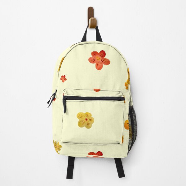 Item preview, Flower red yellow orange simple seamless pattern yellow designed and sold by Yana Mustafina | Boho Soulful Designs.