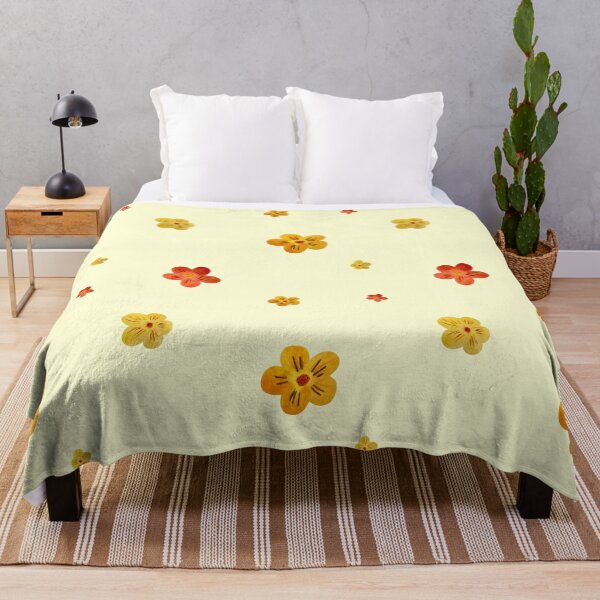 Item preview, Flower red yellow orange simple seamless pattern yellow designed and sold by Yana Mustafina | Boho Soulful Designs.