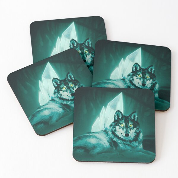 Item preview, Magical Crystal Glowing Wolf Design Green designed and sold by MAEffects.