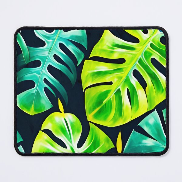 Item preview, Monstera Leaves - colorful tropical leaf pattern designed and sold by Ascooepics.