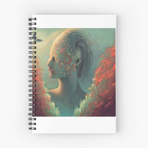 Item preview, Portrait with red leaves in Beksinski style designed and sold by bogfl.