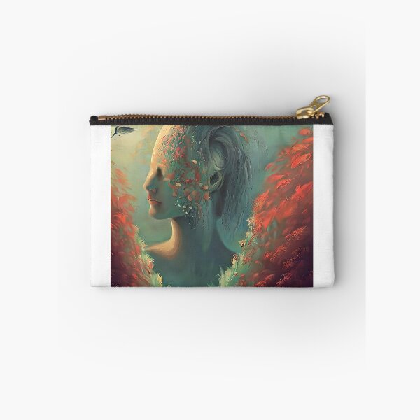 Item preview, Portrait with red leaves in Beksinski style designed and sold by bogfl.