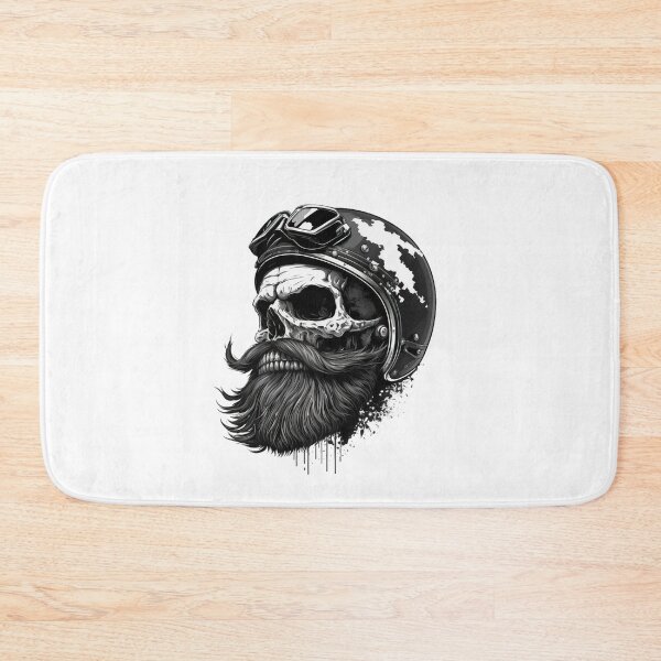 Item preview, SKULL BEARD DARK MECHANIC PISTON CAR MOTORCYCLE BLACK #ogirdor designed and sold by ogirdorgraphics.