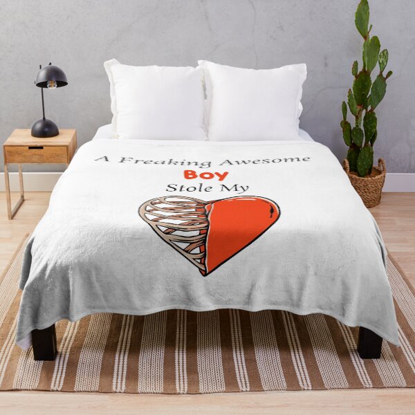 Item preview, A Freaking Awesome Boy Stole My Heart , Boy Valentines designed and sold by The2Art.