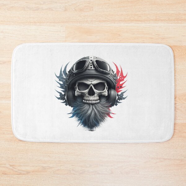 Item preview, SKULL BEARD DARK MECHANIC PISTON CAR MOTORCYCLE COLOR #ogirdor designed and sold by ogirdorgraphics.