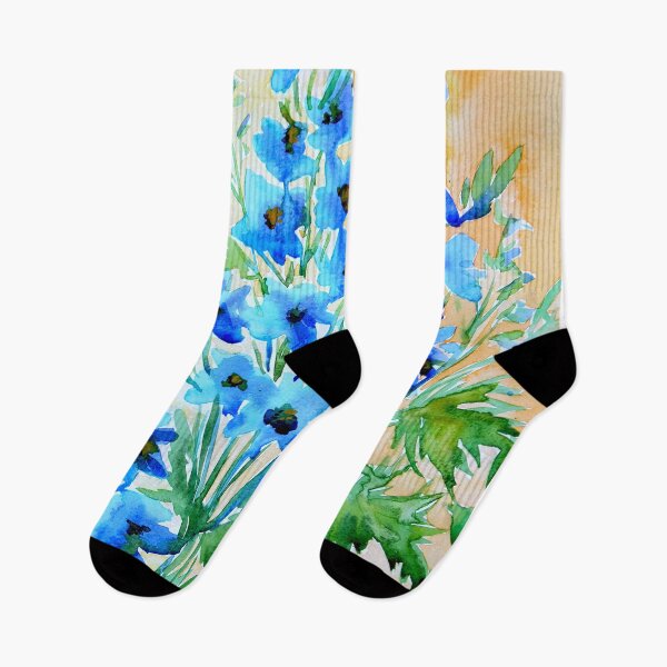Item preview, Delphinium Flowers Watercolor Painting designed and sold by Svitlana Prouty.