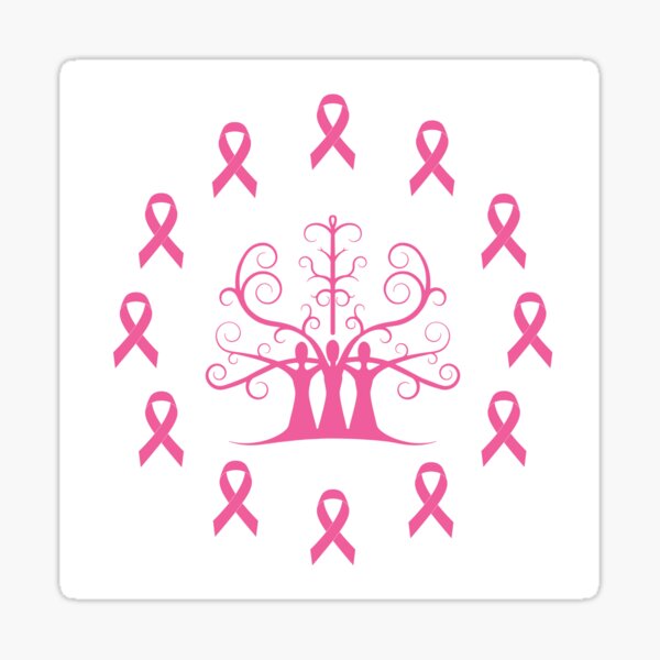 Breast Cancer Awareness Light Pink Ribbon Sisters Tree Of Life Poster for  Sale by SubtleSplit