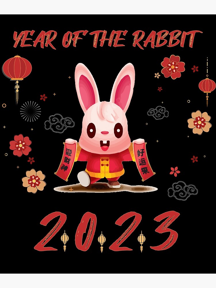 Year of the Rabbit 2023 Chinese New Year Lucky Red 