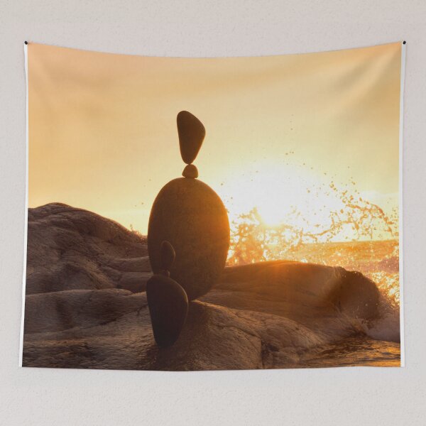 Item preview, Stone Balance At Sunset designed and sold by kernowerno.