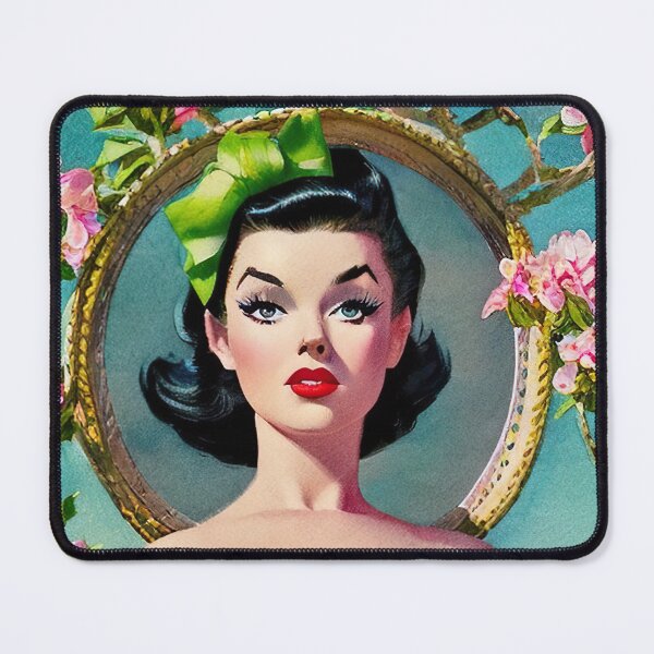 Item preview, Floral Mystery - Pinup Girl designed and sold by cutestpinups.