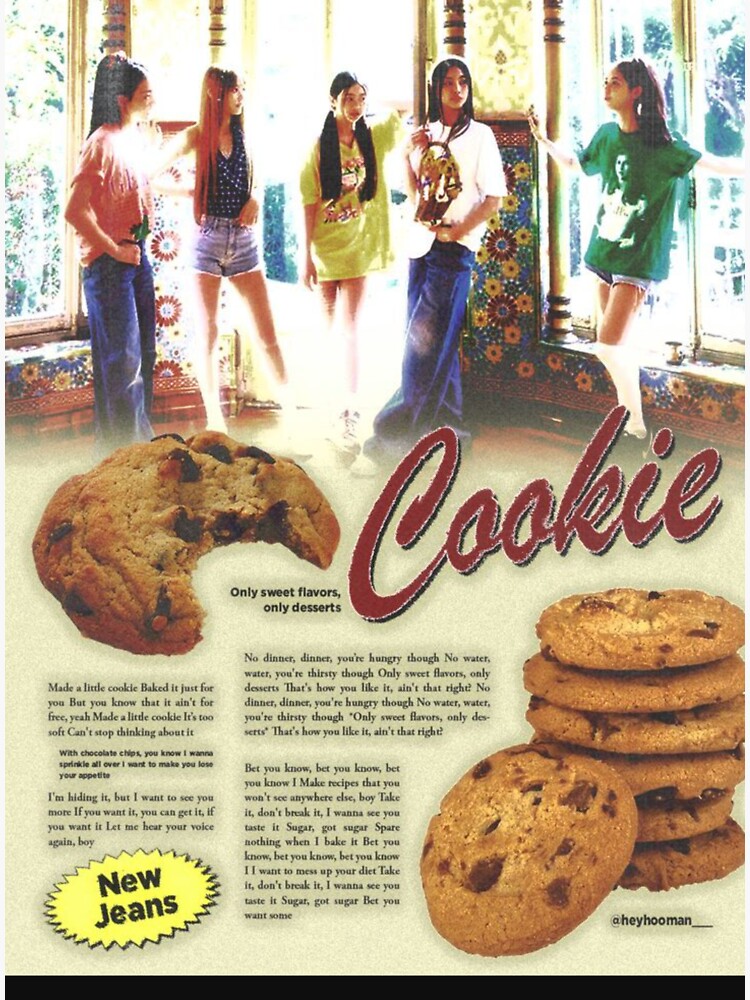 "New Jeans Cookie poster" Sticker for Sale by LobsterThong Redbubble