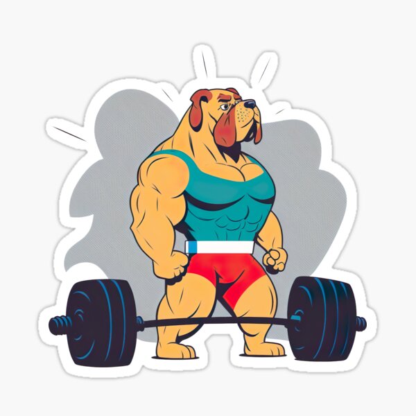 Pit Bull Weightlifting Funny Deadlift Men Fitness Gym Gifts Sticker for  Sale by HansShields