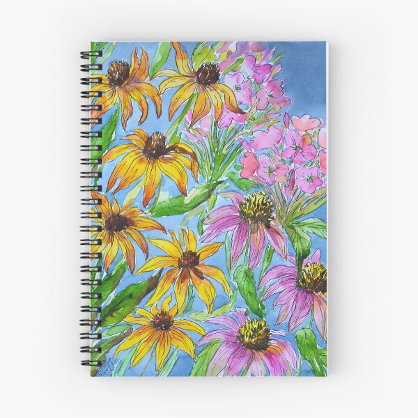Item preview, Rudbeckia and Flox Flowers Watercolor Painting designed and sold by Svitlana Prouty.