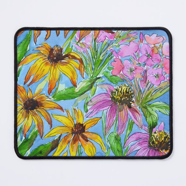 Item preview, Rudbeckia and Flox Flowers Watercolor Painting designed and sold by Svitlana Prouty.