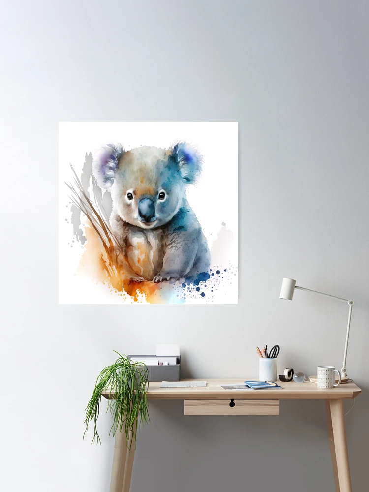 Colorfull Watercolor Koala Poster for Sale by redwan Elbouzidi