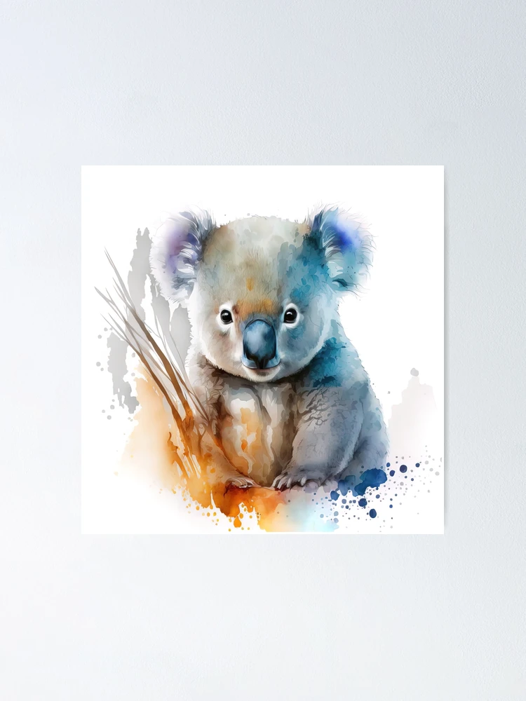 Colorfull Watercolor Koala Poster for Sale by redwan Elbouzidi