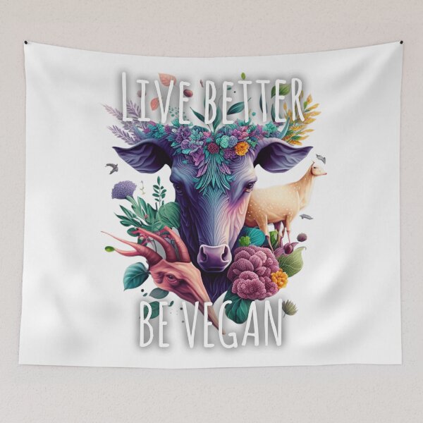 Item preview, Live Better, Be Vegan - Veganism Quote designed and sold by EnzoVectorism.