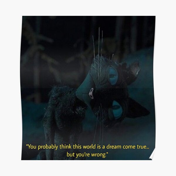 "Coraline Movie Quotes Vintage" Poster for Sale by LarkaArt | Redbubble