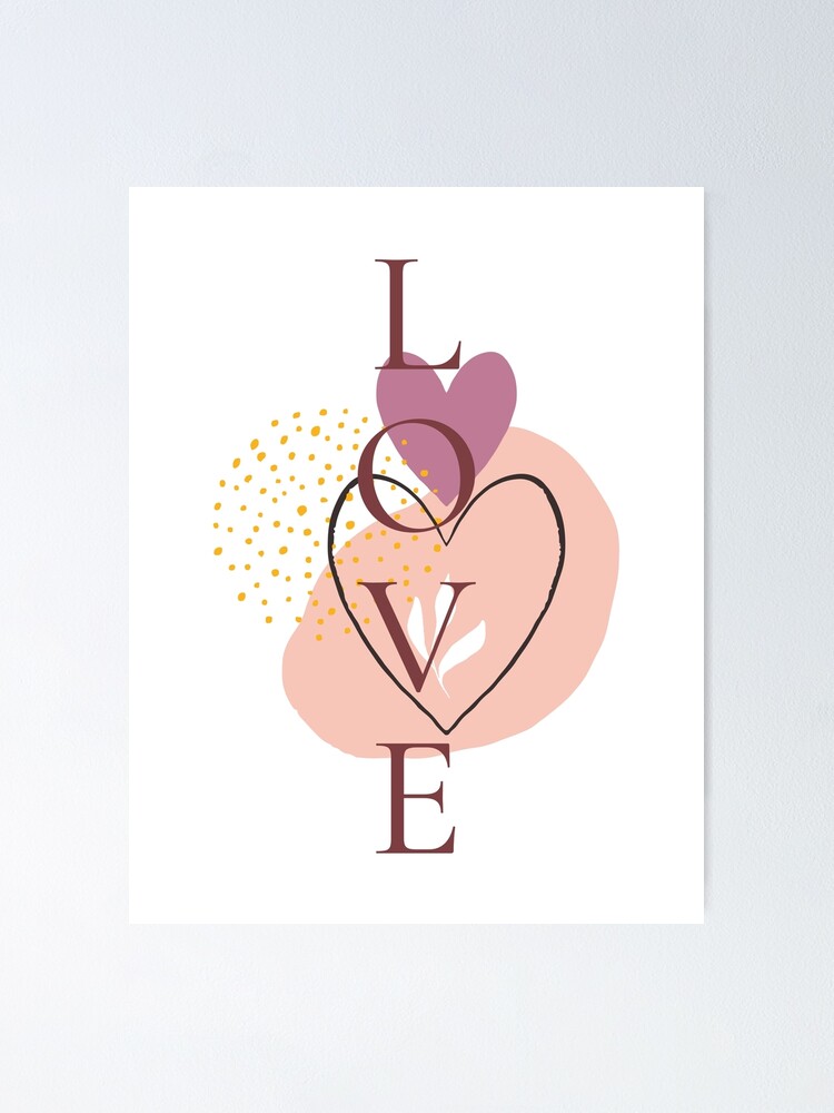 Love, Lovely February 14 Valentines Day Hearts Boho Aesthetic For Your  Loved Ones Poster for Sale by Flowerartlovers
