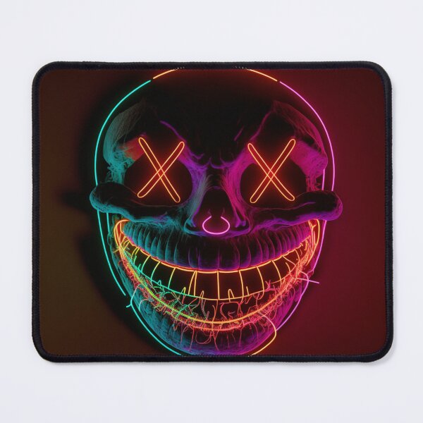 Item preview, Cross Smiley Face In Neon designed and sold by letsgetinspired.