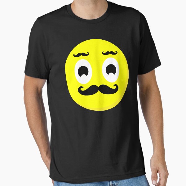 Item preview, Mustache Emoji T shirt designed and sold by Mill8ion.