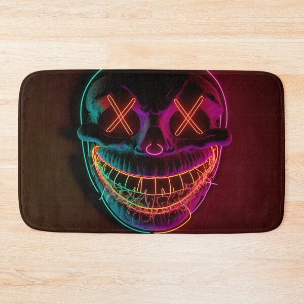 Item preview, Cross Smiley Face In Neon designed and sold by letsgetinspired.