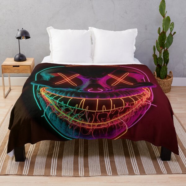 Item preview, Cross Smiley Face In Neon designed and sold by letsgetinspired.