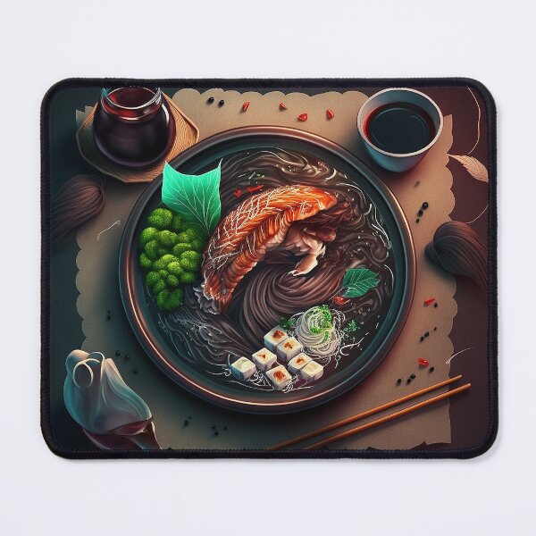 Item preview, Japanese ramen with salmon and soy sauce designed and sold by ArteroAI.