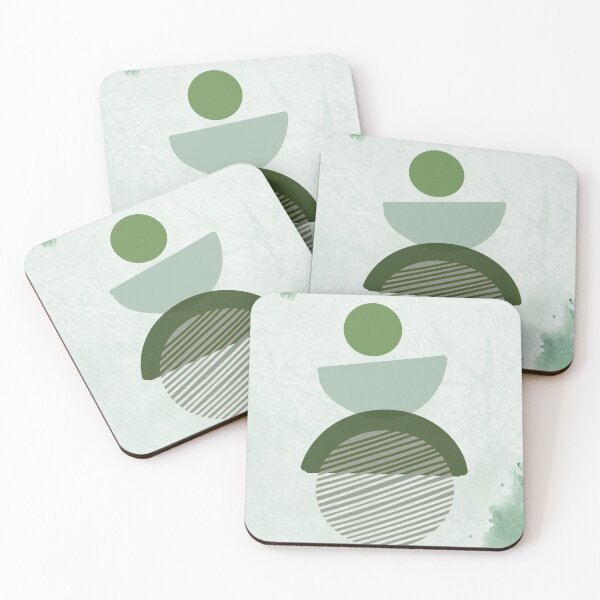 Item preview, Abstract Green Shapes | Abstract Art designed and sold by MindedInc.