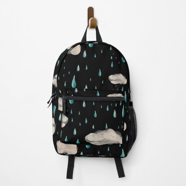 Item preview, Cloud rainy grey drop seamless pattern watercolor black designed and sold by Yana Mustafina | Boho Soulful Designs.