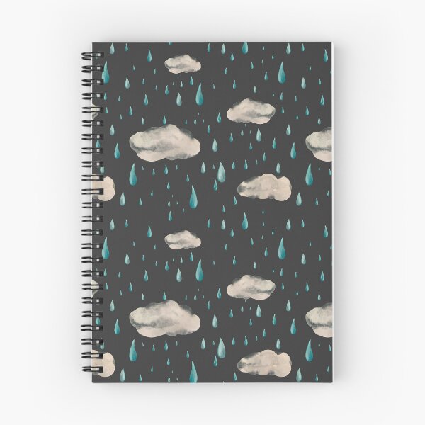 Item preview, Cloud rainy grey drop seamless pattern watercolor grey designed and sold by Yana Mustafina | Boho Soulful Designs.