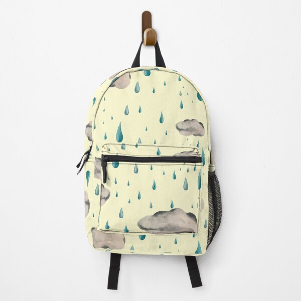Item preview, Cloud rainy grey drop seamless pattern watercolor yellow designed and sold by Yana Mustafina | Boho Soulful Designs.