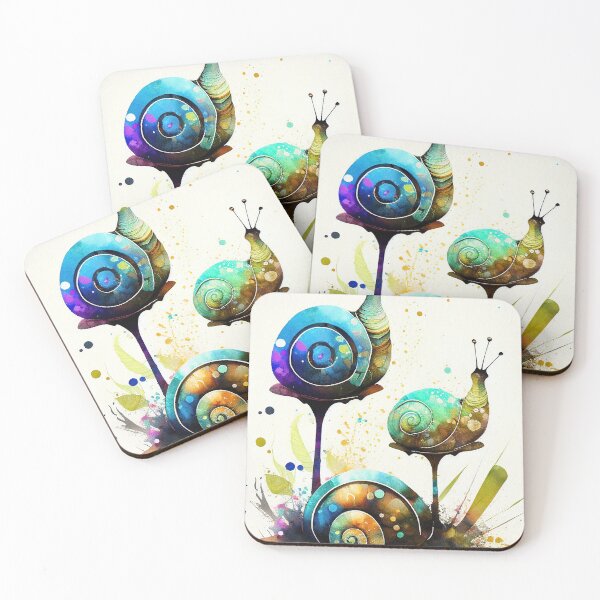 Item preview, Abstract poster for a touch of poetry: snails and rain designed and sold by Bird Design.