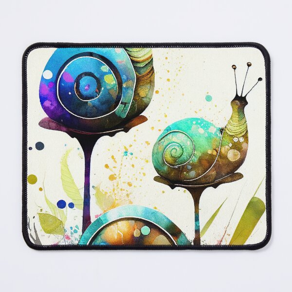 Item preview, Abstract poster for a touch of poetry: snails and rain designed and sold by Bird Design.