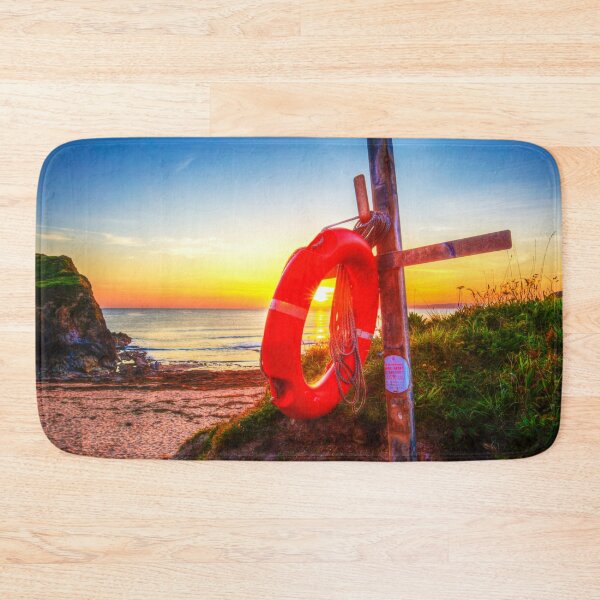 Item preview, Red Life Buoy Ring At Sunset designed and sold by Paul Thompson Photography.