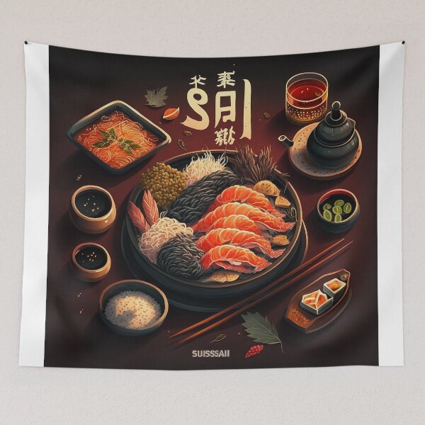 Item preview, Sashimi with side dish designed and sold by ArteroAI.