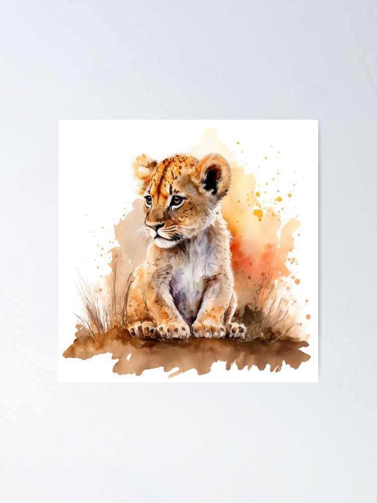 Lion Cub, Realistic Drawing/illustration by MonAndersen - Foundmyself