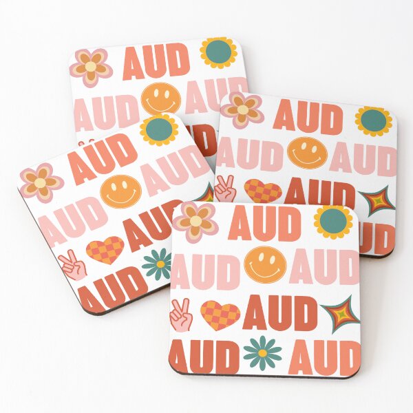 Artikelvorschau, Groovy AUD Pink und Orange entworfen und verkauft von Hear4theEars.