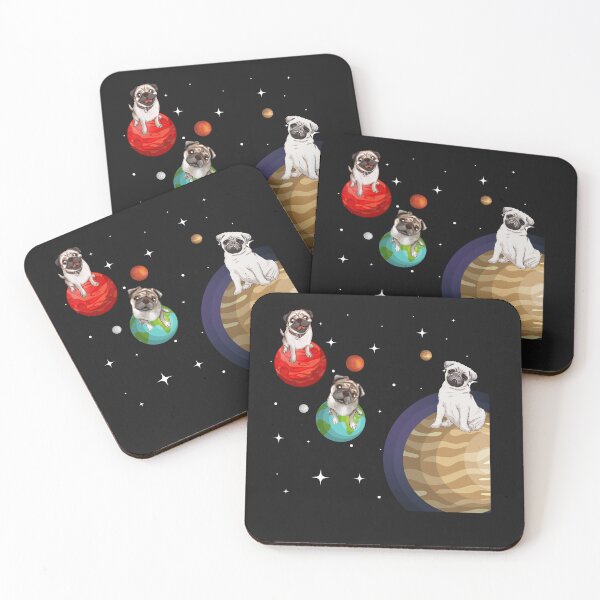 Item preview, Pugs in Space. Pugs from outerspace designed and sold by Doggymadness.