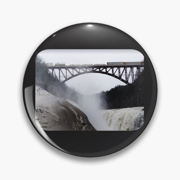 Item preview, Train Over Upper Falls, Letchworth State Park, Western New York State Waterfalls  designed and sold by TechLaughs.