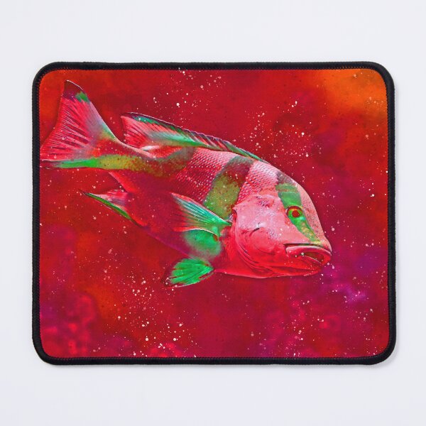 Item preview, Red Ocean Fish Watercolour Digital Painting designed and sold by getlyart.
