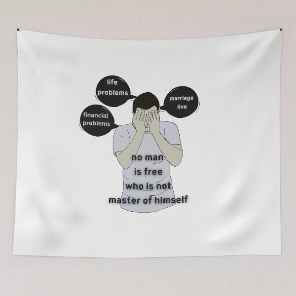 Item preview, No Man Is Free Who Is Not Master Of Himself designed and sold by elkingo.