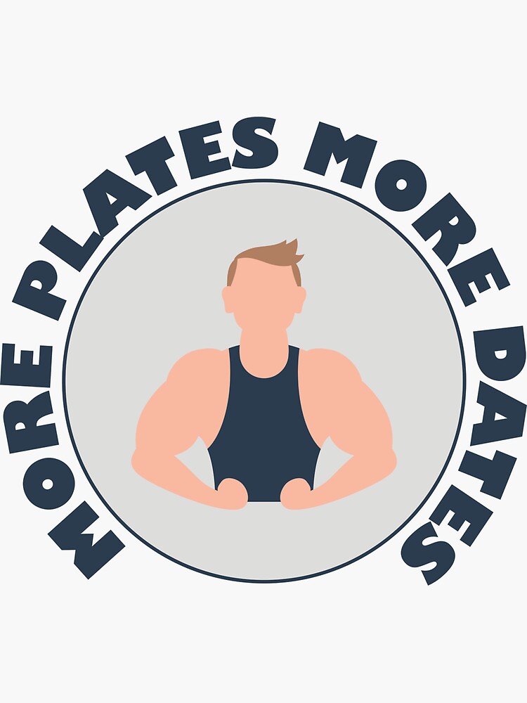 "More Plates More Dates" Sticker for Sale by BiCreative Redbubble