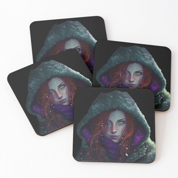 Item preview, girl with red hair in snow  designed and sold by KING-S.