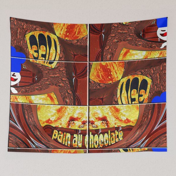 Item preview,  *LIFE IS A COMIC COMEDY PLAYED IN A THEATER HAUNTED BY PAIN AU CHOCOLAT PATCHWORK* designed and sold by Ralek.