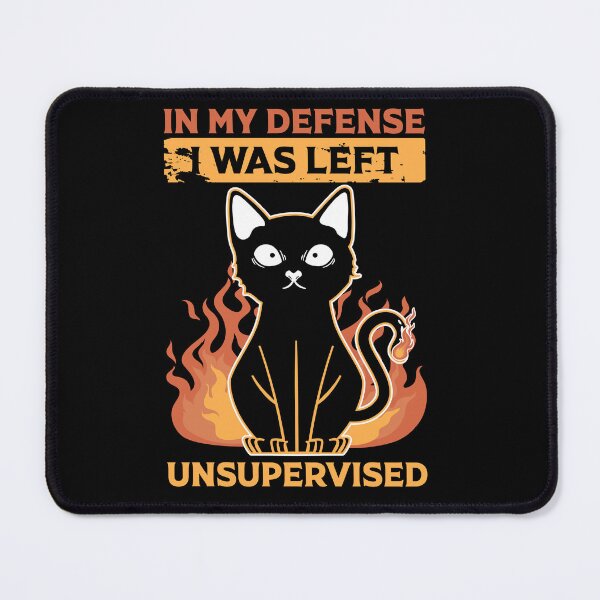 Item preview, In My Defense I Was Left Unsurprised, Funny Black Cat  designed and sold by AnimalsSpace.
