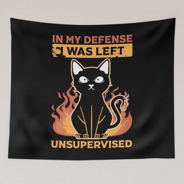 Item preview, In My Defense I Was Left Unsurprised, Funny Black Cat  designed and sold by AnimalsSpace.